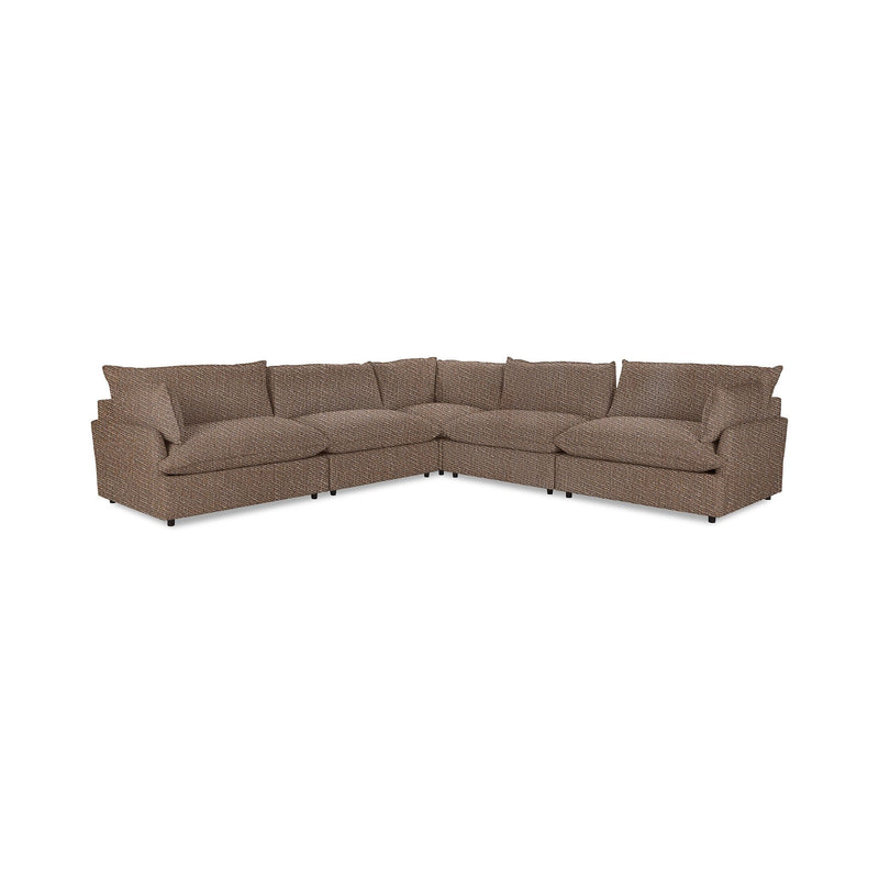 Classic Home Caplan modular sectional sofa with plush cushions and fabric upholstery in a modern stationary sectional design.