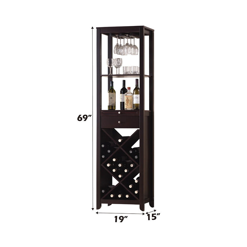 Casey - Wine Cabinet - Wenge - R&R Furniture Gallery (Fountain Valley, CA)