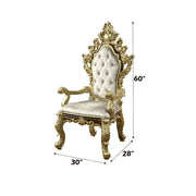 Desiderius - Arm Chair (Set of 2) - Antique Gold & Hand-Painted Brown - R&R Furniture Gallery (Fountain Valley, CA)