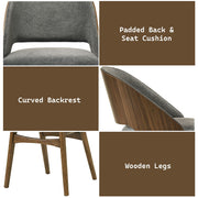 Delmon - Side Chair (Set of 2) - Gray / Dark Walnut - R&R Furniture Gallery (Fountain Valley, CA)