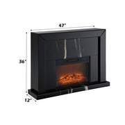 Drisana - Fireplace - Black Mirrored - R&R Furniture Gallery (Fountain Valley, CA)