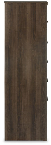 Juararo - Five Drawer Chest - Dark Brown - R&R Furniture Gallery (Fountain Valley, CA)