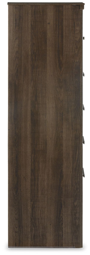 Juararo - Five Drawer Chest - Dark Brown - R&R Furniture Gallery (Fountain Valley, CA)