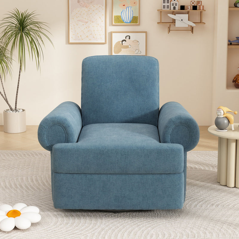 Manual Swivel Recliner Rocker Chair With Adjustable Backrest - R&R Furniture Gallery (Fountain Valley, CA)
