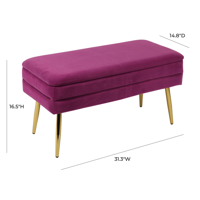 Ziva - Velvet Storage Bench