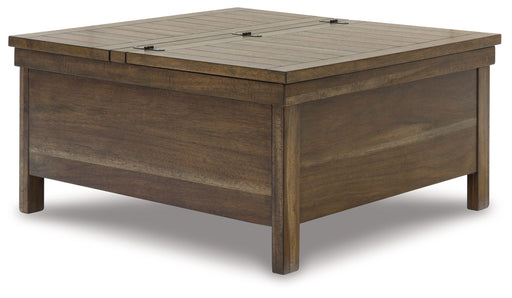 Moriville - Lift Top Cocktail Table - Grayish Brown - R&R Furniture Gallery (Fountain Valley, CA)