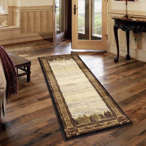 Nature's Nest - 5'3" X 7'3" Lodge Area Rug - Multi / Black - R&R Furniture Gallery (Fountain Valley, CA)