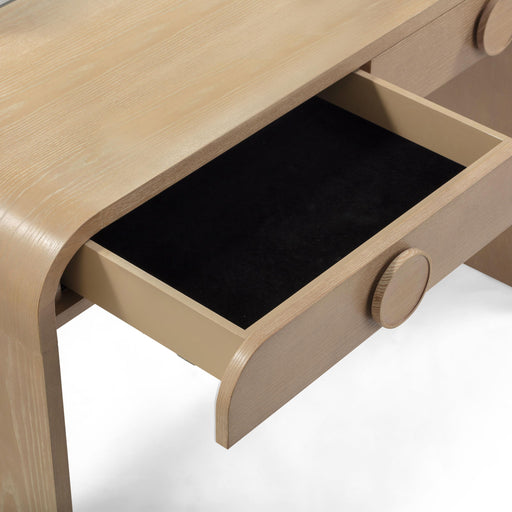 Moonrise - 2 Drawer Vanity Desk - Natural Ash - R&R Furniture Gallery (Fountain Valley, CA)