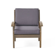 Peyton Club Chair Outdoor Seating Acacia Wood 32.25 X 28.00 X 31.25" - R&R Furniture Gallery (Fountain Valley, CA)