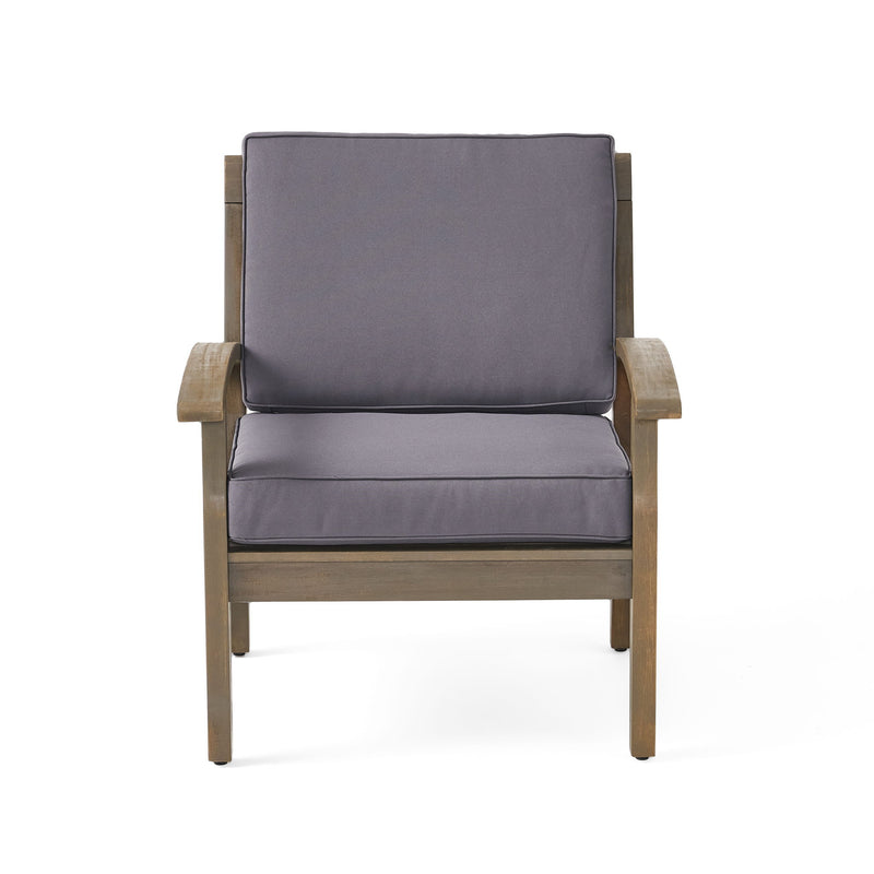 Peyton Club Chair Outdoor Seating Acacia Wood 32.25 X 28.00 X 31.25" - R&R Furniture Gallery (Fountain Valley, CA)
