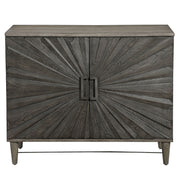 Gray Oak 2-door accent cabinet by Uttermost featuring a modern design with sleek wood finish and sturdy metal hardware.