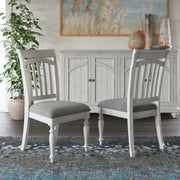 Slat Back Dining Chairs (Set of 2) - Gray - R&R Furniture Gallery (Fountain Valley, CA)