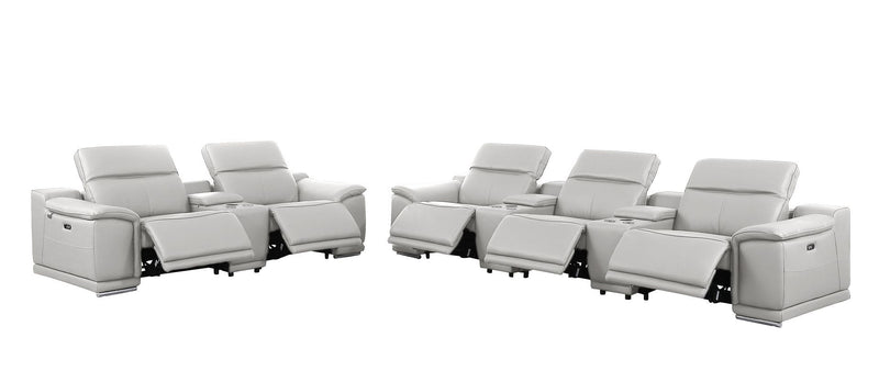 9762 - 8-Piece Modular Power Reclining Sofa And Console Loveseat Set With