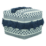 Bowden - Square Pouf Ottoman - Gray - R&R Furniture Gallery (Fountain Valley, CA)