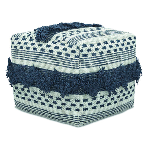 Bowden - Square Pouf Ottoman - Gray - R&R Furniture Gallery (Fountain Valley, CA)