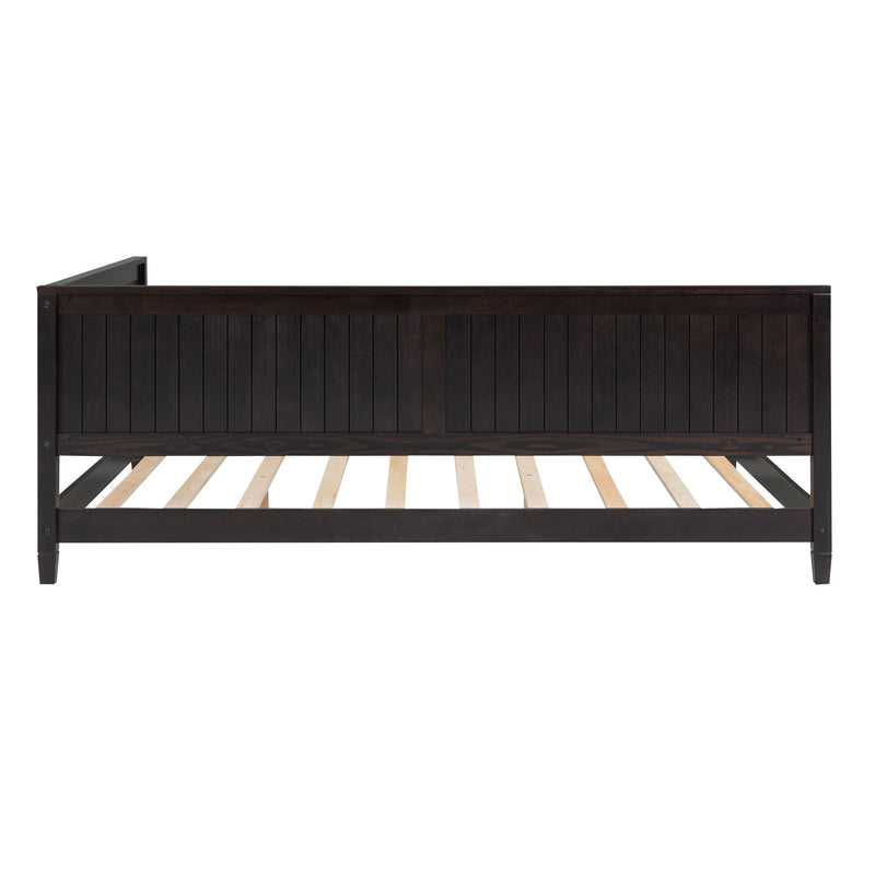 Modern DreamHaus daybed sofa bed with sleek design, featuring plush cushions and wooden legs, ideal for living rooms or guest spaces.