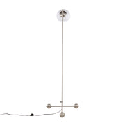Lumi Source Eileen contemporary floor lamp with nickel finish and white shade, standing tall with sleek modern design.