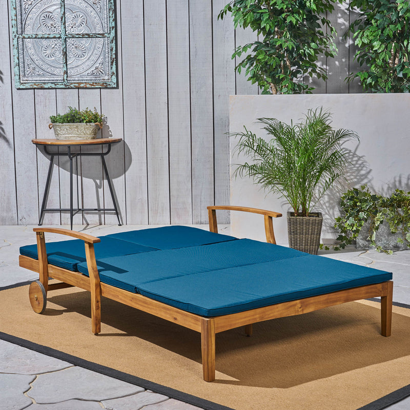 Etherealize - Outdoor Adjustable Double Chaise Lounge With Water Resistant Cushions - R&R Furniture Gallery (Fountain Valley, CA)