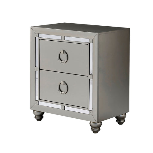 Chloe - Nightstand - Gemstone Silver - R&R Furniture Gallery (Fountain Valley, CA)