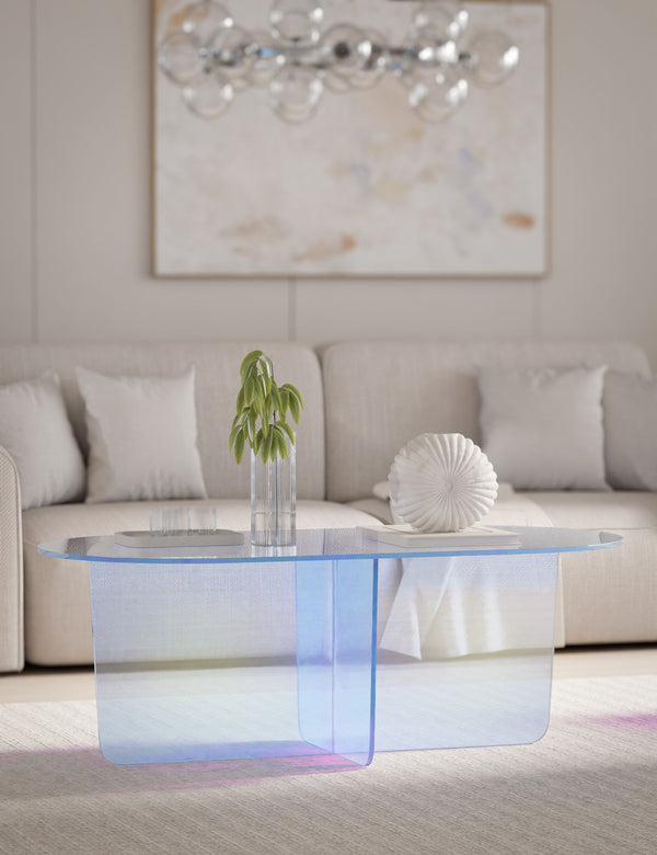 Fomo Coffee Table in Iridescent Glass