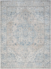 Noble - 5'3" X 7'3" Area Rug - Ivory, Polyester - R&R Furniture Gallery (Fountain Valley, CA)