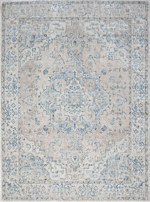 Noble - 5'3" X 7'3" Area Rug - Ivory, Polyester - R&R Furniture Gallery (Fountain Valley, CA)