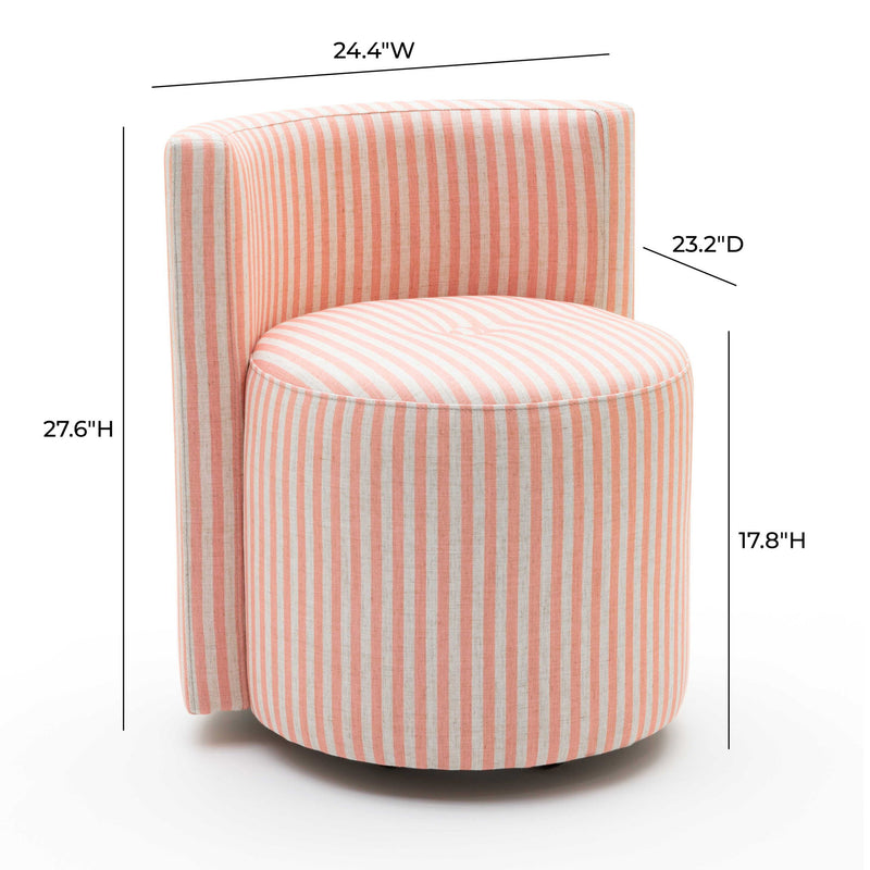 Alyssa - Striped Rolling Desk Chair - R&R Furniture Gallery (Fountain Valley, CA)
