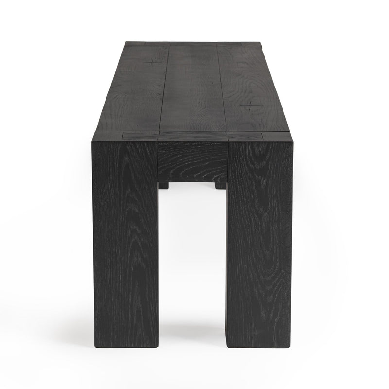 Classic Home Bristol dining bench with wooden legs and upholstered seat, ideal for kitchen or dining room seating.