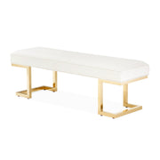 Belmont Place - Bed Bench - White / Gold - R&R Furniture Gallery (Fountain Valley, CA)