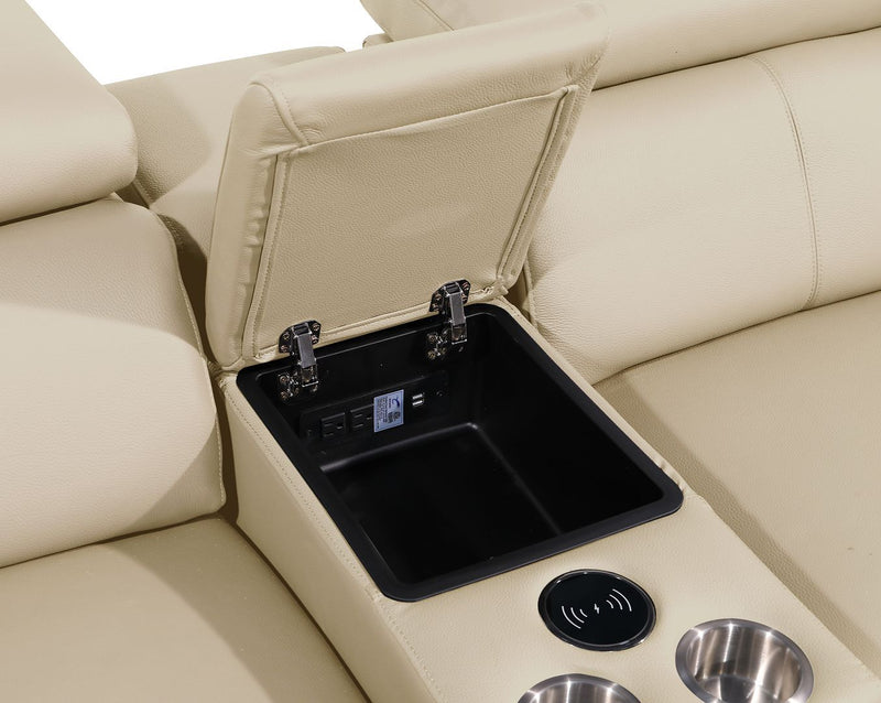 1246 - Modular Power Triple Reclining Sofa, Console Loveseat, And Chair Set With Power Headrests