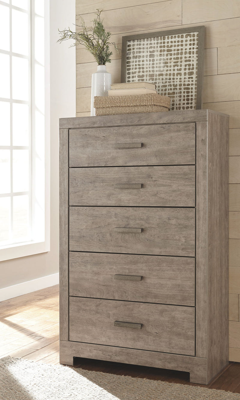 Culverbach - Five Drawer Chest - Gray - R&R Furniture Gallery (Fountain Valley, CA)