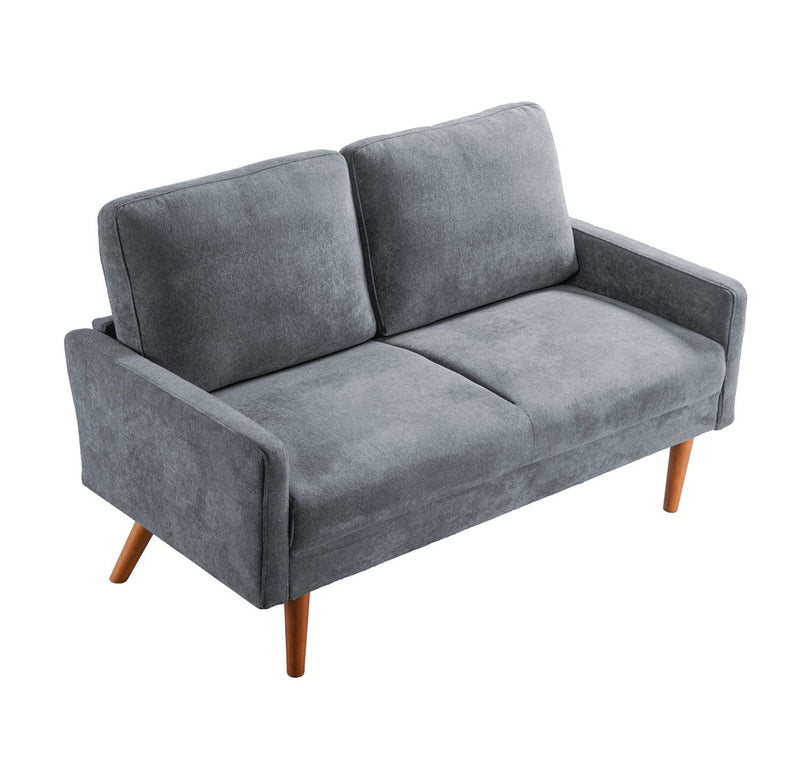 Loveseat Sofa, European Style With Sleek Design, Modern & Vintage Flair, Upholstered 2 Seater Couch - R&R Furniture Gallery (Fountain Valley, CA)