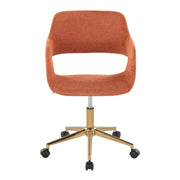 Lumi Source Margarite contemporary task desk chair with black mesh backrest and cushioned seat, ergonomic office seating.