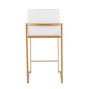 Lumi Source Fuji contemporary high back counter stool with sleek design and stylish upholstery, perfect for modern kitchen or bar area.
