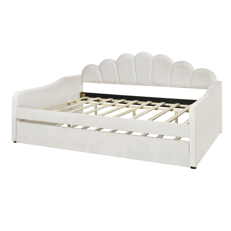 Upholstery Daybed Frame With Shell Shaped Backrest - R&R Furniture Gallery (Fountain Valley, CA)