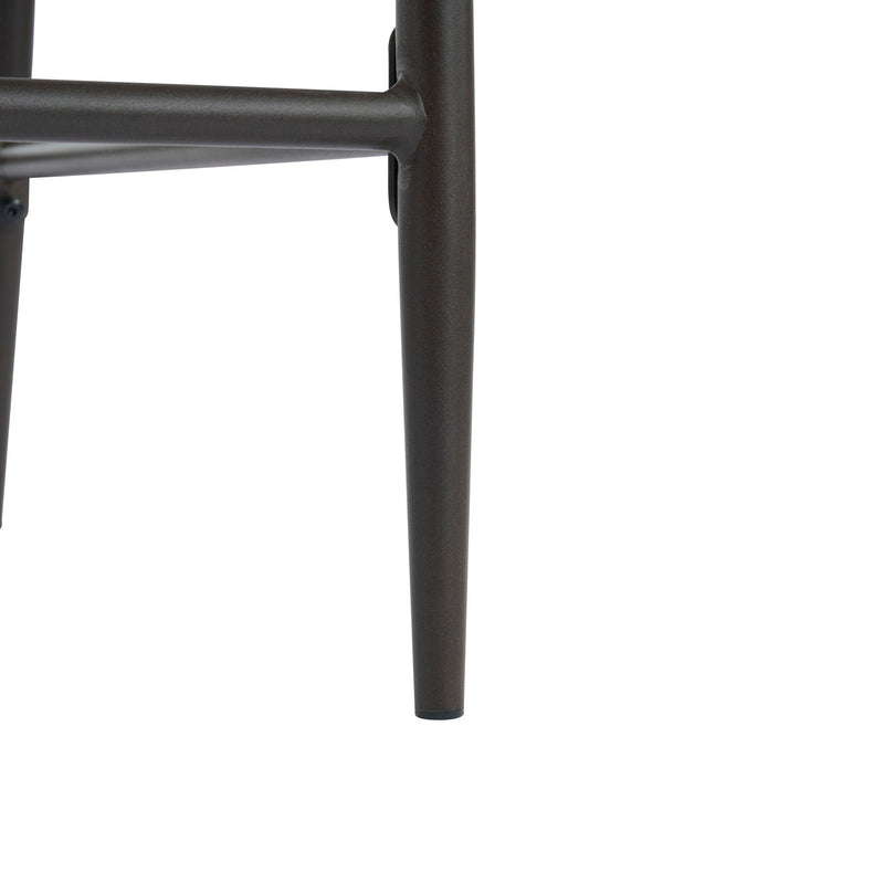 Mid Century Modern Counter Stool Set With Iron Frame