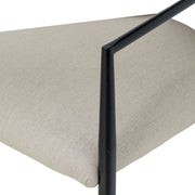 Forte - Linen Forged Iron Dining Chair - Cream - R&R Furniture Gallery (Fountain Valley, CA)