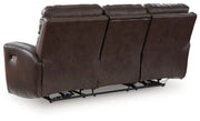 Crossplex - Power Reclining Sofa With Adjustable Headrest - Smoke - R&R Furniture Gallery (Fountain Valley, CA)