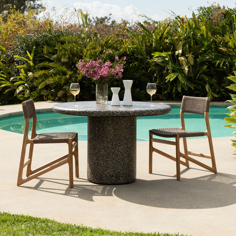 Ysidro - Outdoor Dining Chair - Gray And Natural