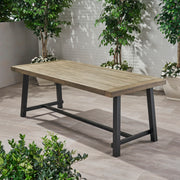 Outdoor Dining Table - Gray / Rustic Metal - R&R Furniture Gallery (Fountain Valley, CA)