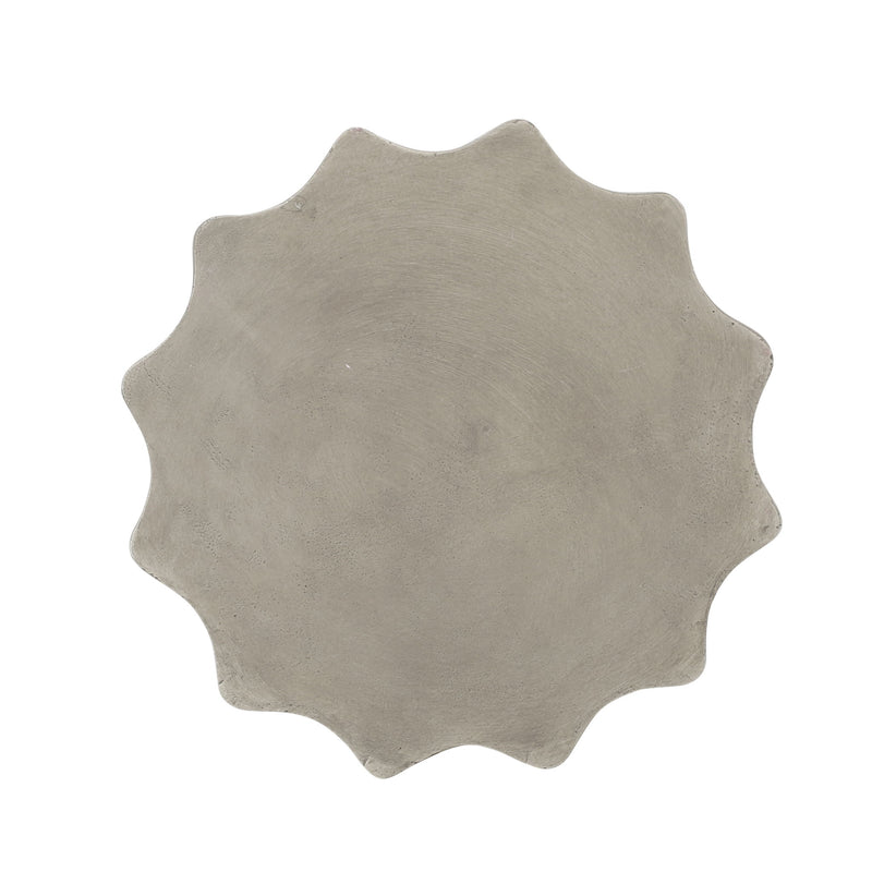 Gray Noble House Modern Canis Side Table for outdoor use, featuring a sleek design and durable construction.