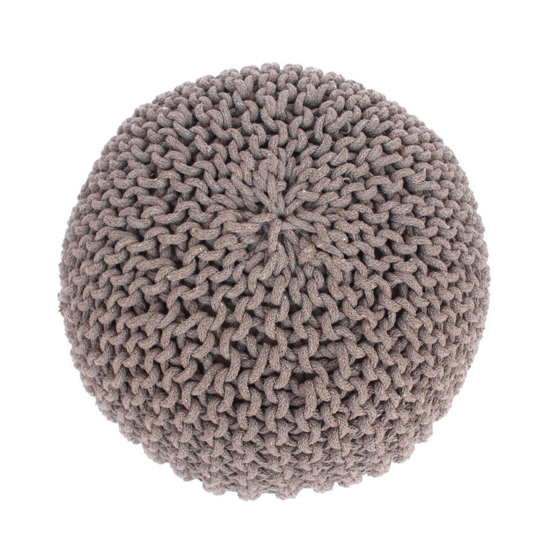 Moro - Knitted Round Pouf With Pumpkin Shape - R&R Furniture Gallery (Fountain Valley, CA)