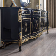 Betria - Console Cabinet - Gold & Black - R&R Furniture Gallery (Fountain Valley, CA)