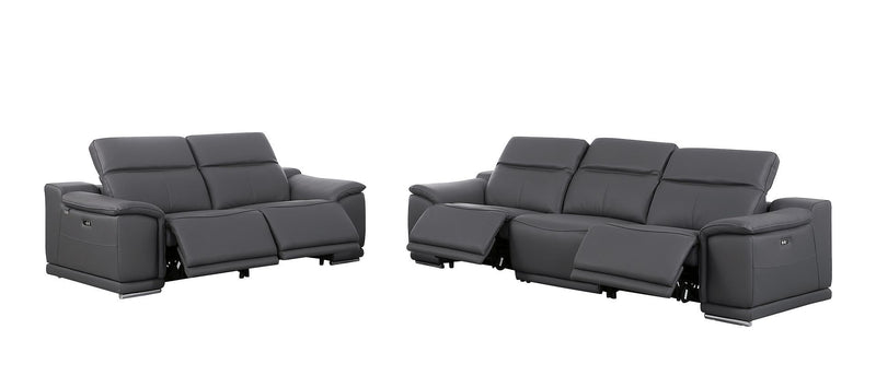 9762 - 5-Piece Modular Power Reclining Sofa And Loveseat Set With 5 Power Recliners In