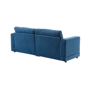 Modern Square Arm Sofa With Soft Fabric Upholstery, Deep Cushions - R&R Furniture Gallery (Fountain Valley, CA)