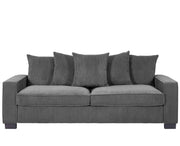Luxe Sofa With 5 Matching Toss Pillows, Sleek Design, Spacious And Comfortable 3 Seater Couch - R&R Furniture Gallery (Fountain Valley, CA)