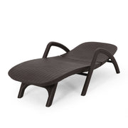 Polypropylene Resin Chaise Lounge With Hand Crafted Details - Dark Brown - R&R Furniture Gallery (Fountain Valley, CA)