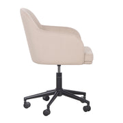 TOV Furniture Sydney desk chair with black upholstery and modern design, featuring a sleek, ergonomic structure.