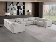 1224 - 10-Piece U-Shaped Sectional Sofa In With 4 Power Recliners & Power Headrests - R&R Furniture Gallery (Fountain Valley, CA)