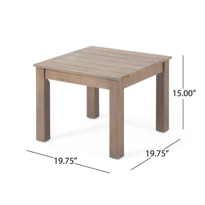 Halcyon - Outdoor Side Table With Slat Design - R&R Furniture Gallery (Fountain Valley, CA)